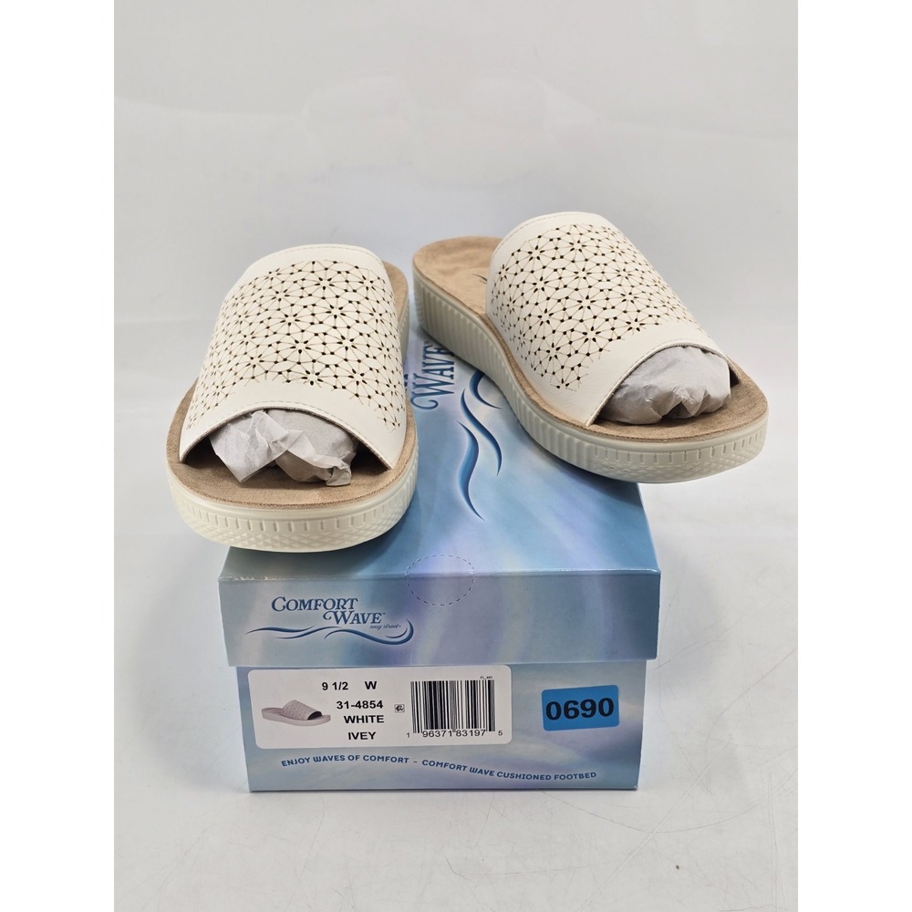 Easy Street Women's Ivey Slide Sandal - Color White -‎ Size 9.5W